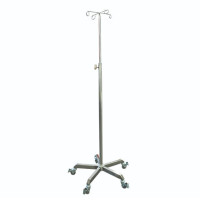 IV Stand - Stainless Steel - 4 Hook